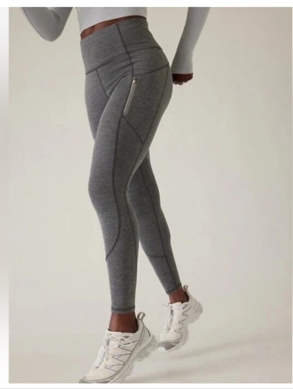 Athleta Rainier Heathered Tight Legging Size Small Gray